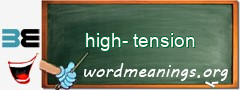 WordMeaning blackboard for high-tension